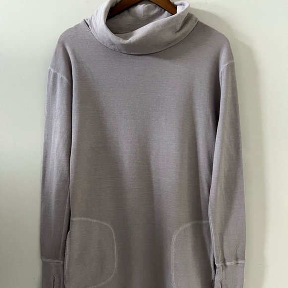 Athleta Eco Wash Turtleneck Sweatshirt Dress Size S - Picture 1 of 13